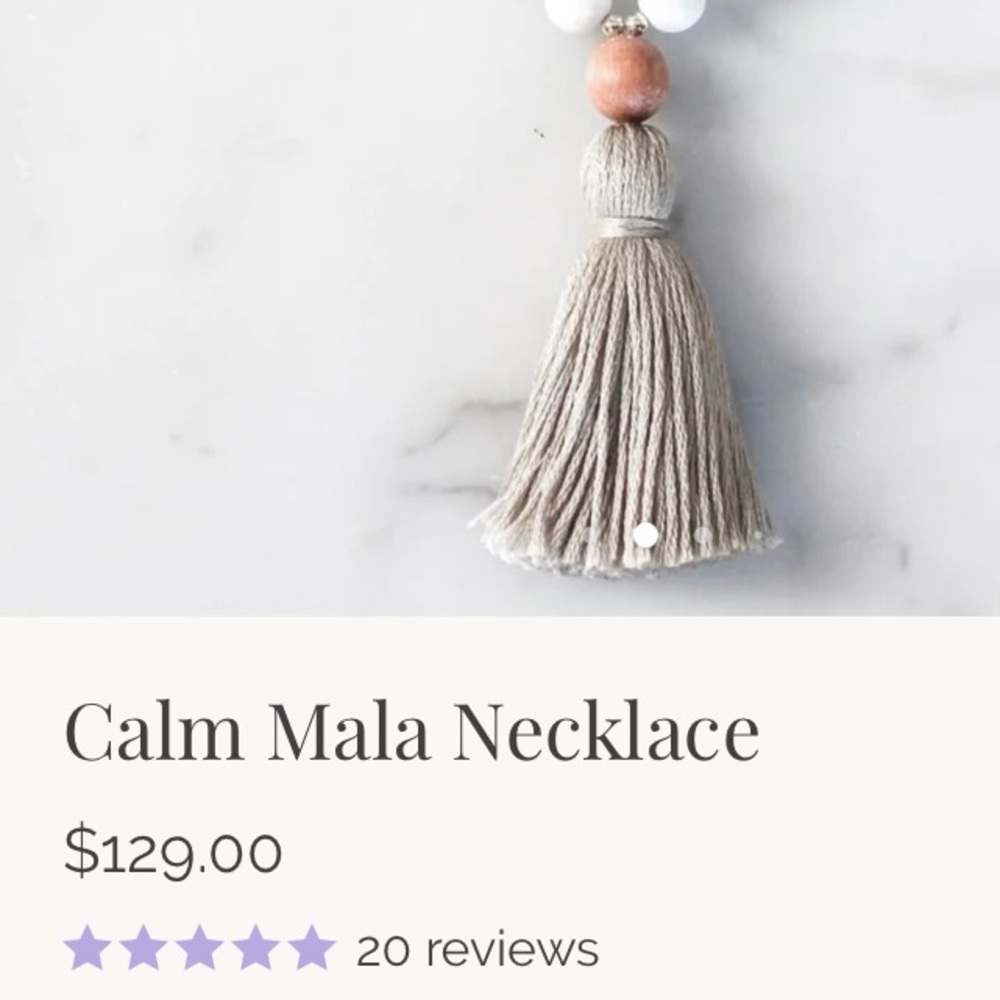 •THE BEAUTIFUL NOMAD• “calm” howlite gemstone mala necklace - Picture 8 of 9